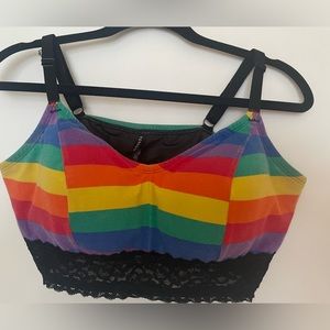 Torrid RARE Rainbow lace trimmed bralette